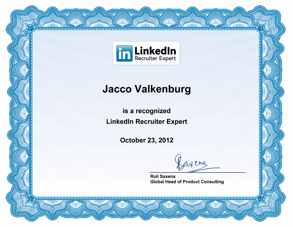 Officieel LinkedIn Recruiter Expert
