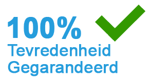 Tekst: 100% procent tevredenheid gegarandeerd
