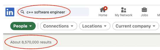 LinkedIn Search met zoektermen LinkedIn Search met zoektermen