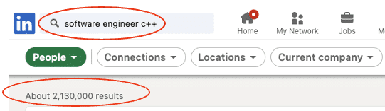 LinkedIn Search met zoektermen LinkedIn Search string met zoektermen