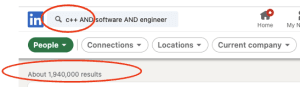LinkedIn Boolean Search met AND operator