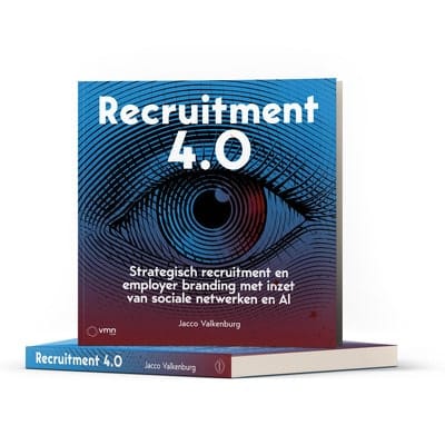 3D omslag van het boek recruitment 4.0