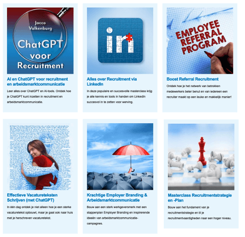 Een overzicht van onderwerpen in een Recruitment Opleiding