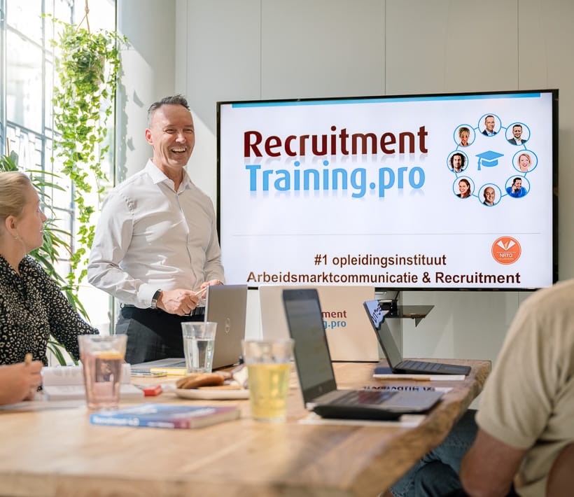 Recruitment Opleiding via RecruitmentTraining.pro opleidinginstituut deelnemers in trainingsruimte tijdens Recruitment Opleiding via RecruitmentTraining.pro opleidinginstituut