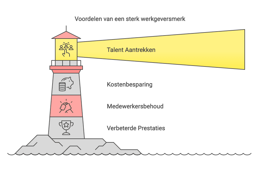 Infographic met Employer Branding voordelen