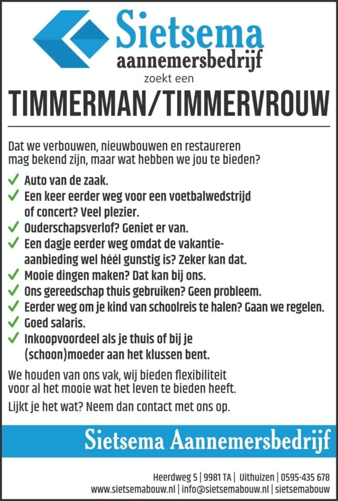Social Media Recruitment via Facebook voor een timmerman/vrouw