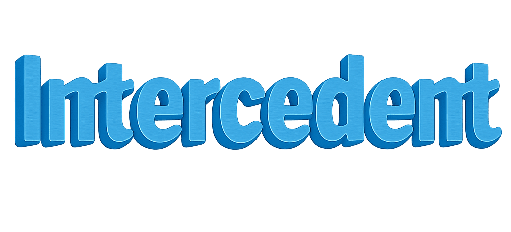 Intercedent (woord in 3D text)